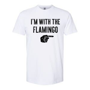 IM With Flamingo Halloween Christmas Funny Gift Softstyle CVC T-Shirt