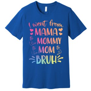 I Went From Mama To Mommy To Mom To Bruh Premium T-Shirt