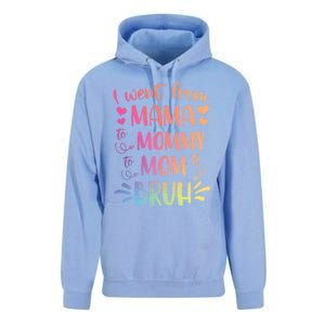 I Went From Mama To Mommy To Mom To Bruh Unisex Surf Hoodie