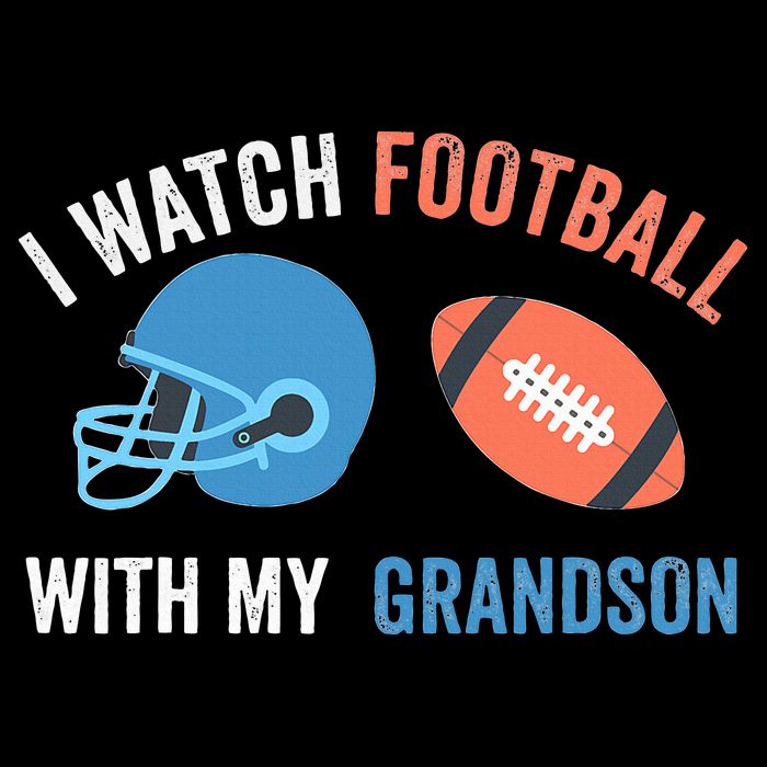 I Watch Football With Grandson Vintage Football Lover Sports Doggie Tank