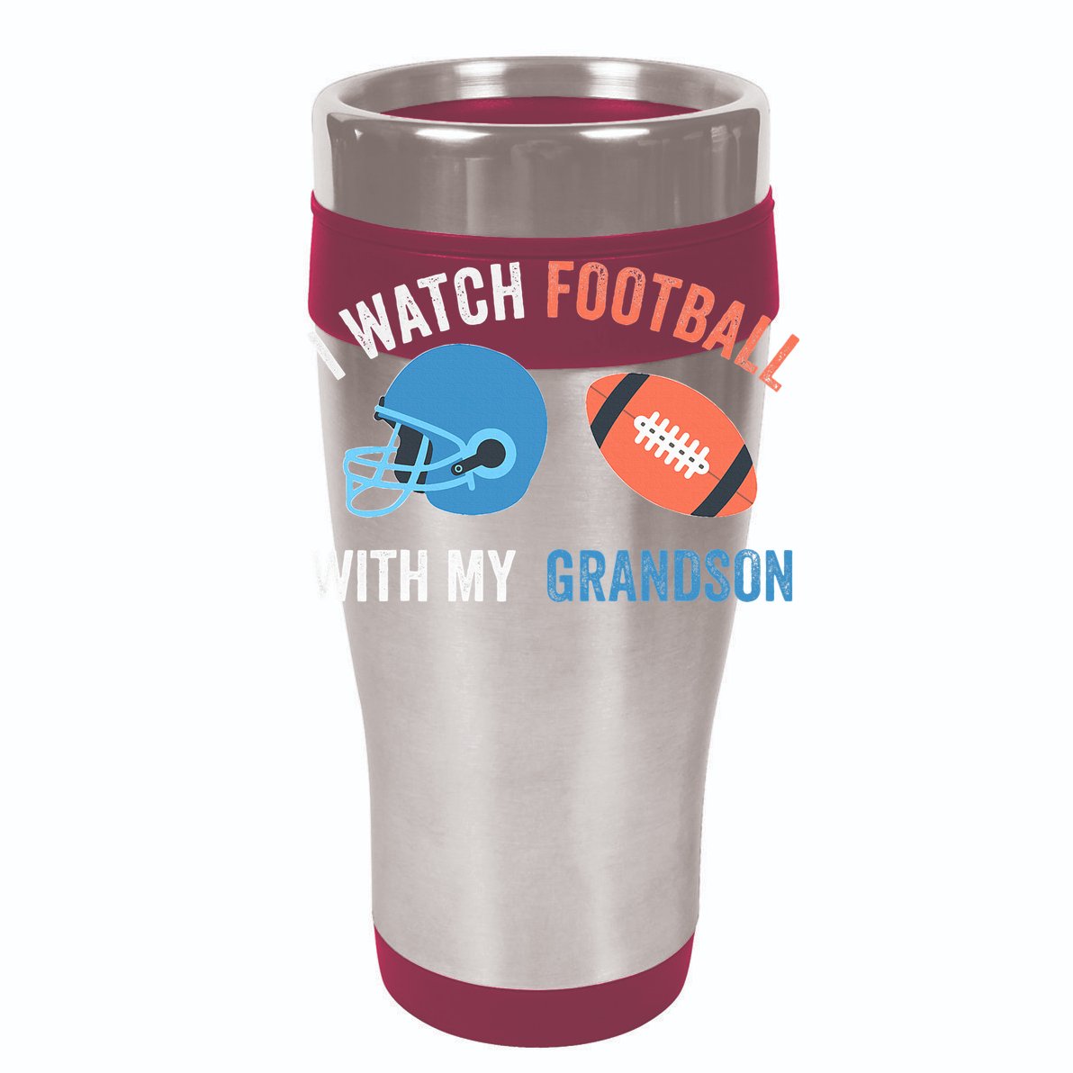 I Watch Football With Grandson Vintage Football Lover Sports 16 in Basic Backpack