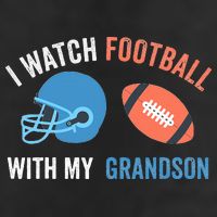 I Watch Football With Grandson Vintage Football Lover Sports Hat