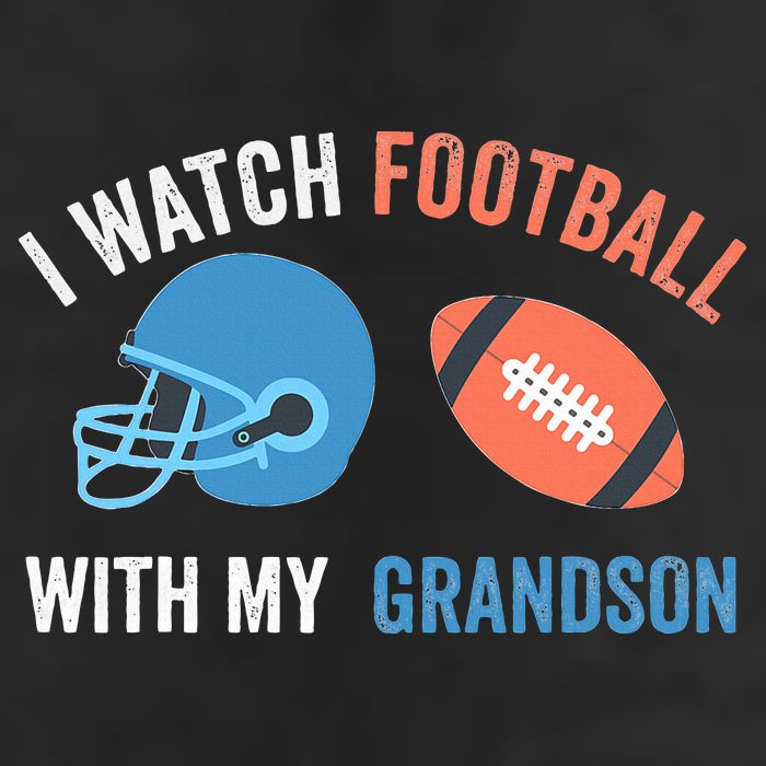 I Watch Football With Grandson Vintage Football Lover Sports Hat