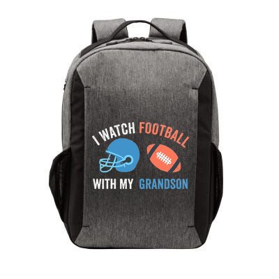 I Watch Football With Grandson Vintage Football Lover Sports Vector Backpack