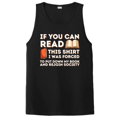 I Was Forced To Put My Book Down Funny Reading Bookworm Gift PosiCharge Competitor Tank