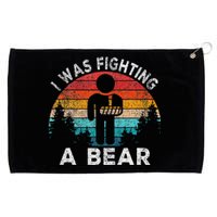 I Was Fighting A Bear Get Well Soon Broken Arm Surgery Retro Grommeted Golf Towel