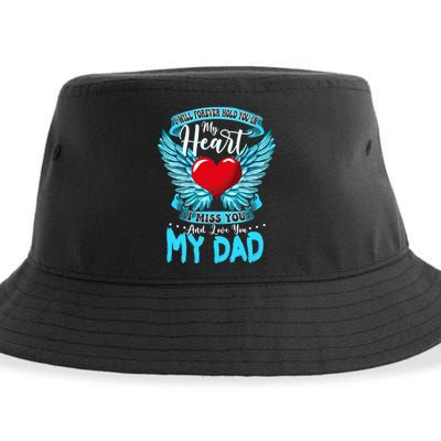 I Will Forever Hold You In My Heart I Miss And Love My Dad Cute Gift Sustainable Bucket Hat