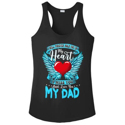 I Will Forever Hold You In My Heart I Miss And Love My Dad Cute Gift Ladies PosiCharge Competitor Racerback Tank