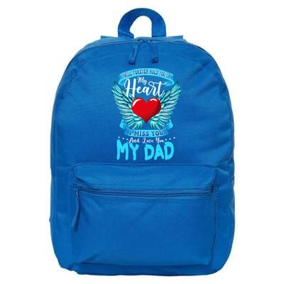 I Will Forever Hold You In My Heart I Miss And Love My Dad Cute Gift 16 in Basic Backpack