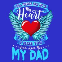 I Will Forever Hold You In My Heart I Miss And Love My Dad Cute Gift Zip Tote Bag