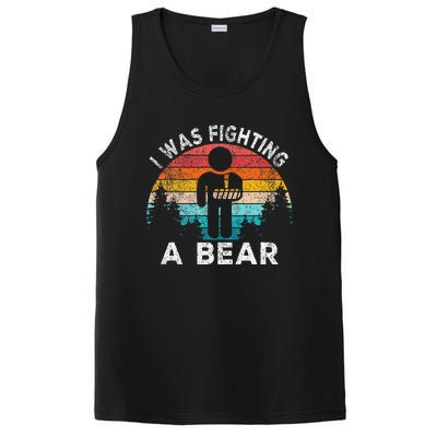 I Was Fighting A Bear Get Well Soon Broken Arm Surgery Retro PosiCharge Competitor Tank