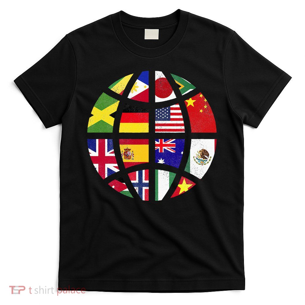 International World Flags Traveler Travelling World Flags T-Shirt