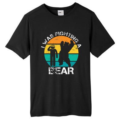 I Was Fighting A Bear Funny Head Injury Concussion Retro Tall Fusion ChromaSoft Performance T-Shirt