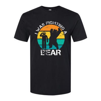 I Was Fighting A Bear Funny Head Injury Concussion Retro Softstyle CVC T-Shirt