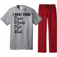 I Went From Dada To Daddy To Dad To Bruh Funny Father’S Day Pajama Set