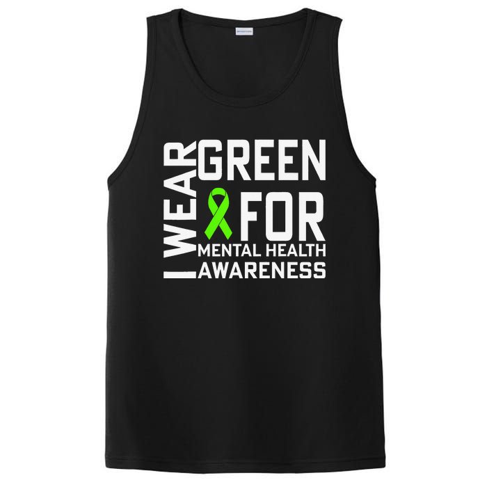 I Wear Green For Mental Health Awareness Month PosiCharge Competitor Tank