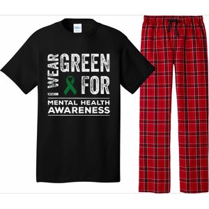 I Wear Green For Mental Health Awareness Month Pajama Set