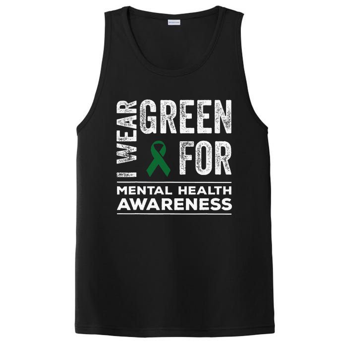 I Wear Green For Mental Health Awareness Month PosiCharge Competitor Tank