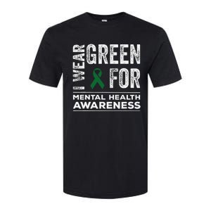 I Wear Green For Mental Health Awareness Month Softstyle CVC T-Shirt