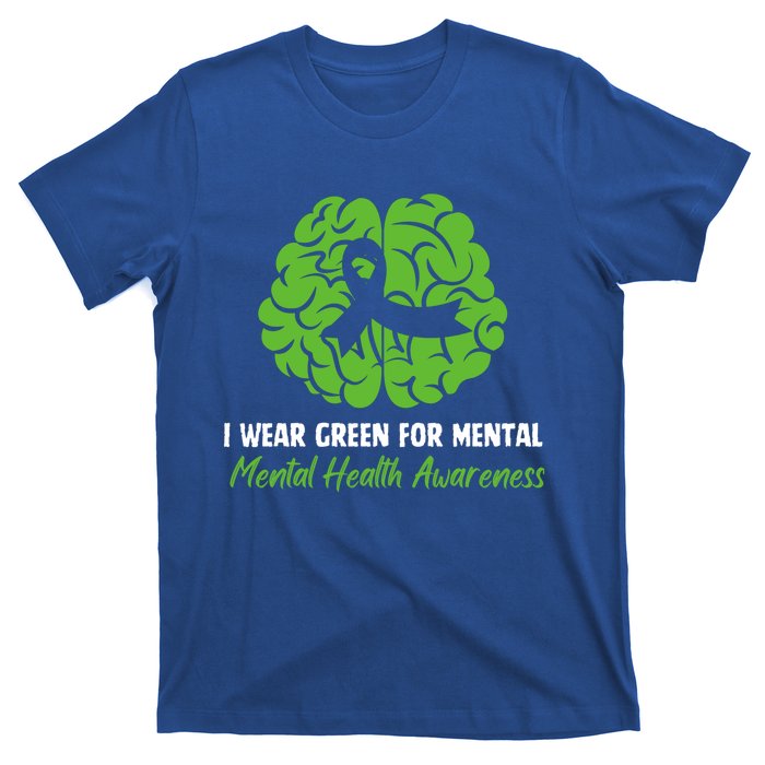 I Wear Green Tal Health Awareness Ribbon Month Meaningful Gift T-Shirt