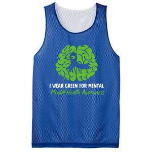 I Wear Green Tal Health Awareness Ribbon Month Meaningful Gift Mesh Reversible Basketball Jersey Tank