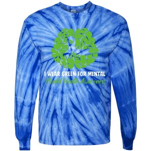 I Wear Green Tal Health Awareness Ribbon Month Meaningful Gift Tie-Dye Long Sleeve Shirt