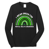 I Wear Green For Mental Health Awareness Long Sleeve Shirt