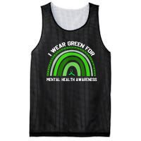 I Wear Green For Mental Health Awareness Mesh Reversible Basketball Jersey Tank