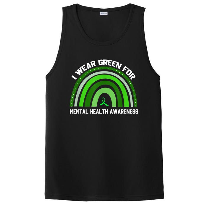 I Wear Green For Mental Health Awareness PosiCharge Competitor Tank