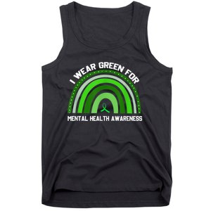 I Wear Green For Mental Health Awareness Tank Top