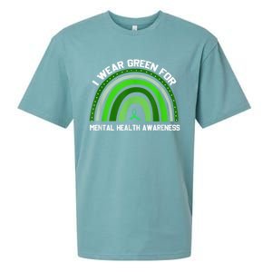 I Wear Green For Mental Health Awareness Sueded Cloud Jersey T-Shirt