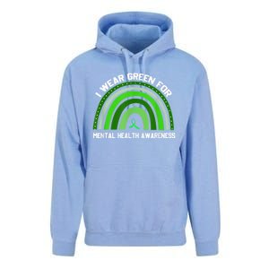 I Wear Green For Mental Health Awareness Unisex Surf Hoodie