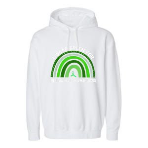 I Wear Green For Mental Health Awareness Garment-Dyed Fleece Hoodie