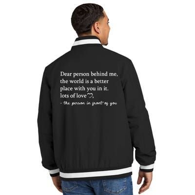 I Wear Green For Mental Health Awareness Month Insulated Varsity Jacket