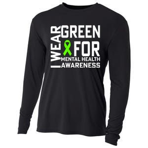 I Wear Green For Mental Health Awareness Month Cooling Performance Long Sleeve Crew