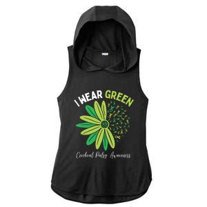 I Wear Green Ladies PosiCharge Tri-Blend Wicking Draft Hoodie Tank