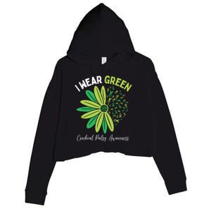 I Wear Green Crop Fleece Hoodie