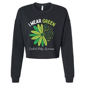 I Wear Green Cropped Pullover Crew