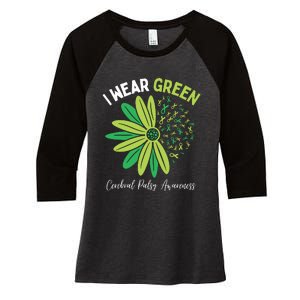 I Wear Green Women's Tri-Blend 3/4-Sleeve Raglan Shirt