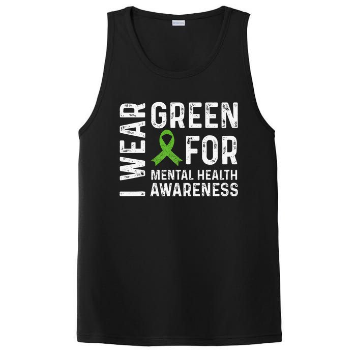 I Wear Green For Mental Health Awareness Month PosiCharge Competitor Tank