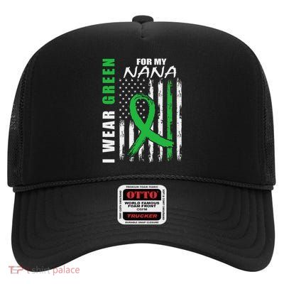 I Wear Green For My Nana Cerebral Palsy Awareness Flag Items High Crown Mesh Back Trucker Hat