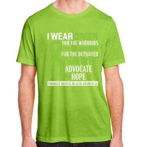 I Wear Green Tal Health Awareness Fight The Stigma Gift Adult ChromaSoft Performance T-Shirt