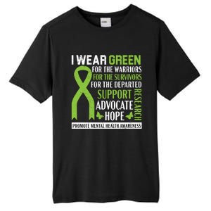 I Wear Green Tal Health Awareness Fight The Stigma Gift Tall Fusion ChromaSoft Performance T-Shirt