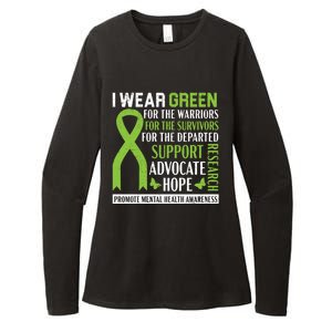 I Wear Green Tal Health Awareness Fight The Stigma Gift Womens CVC Long Sleeve Shirt