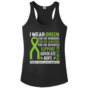 I Wear Green Tal Health Awareness Fight The Stigma Gift Ladies PosiCharge Competitor Racerback Tank