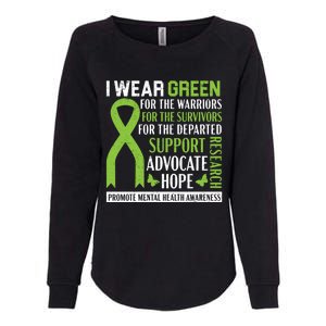 I Wear Green Tal Health Awareness Fight The Stigma Gift Womens California Wash Sweatshirt