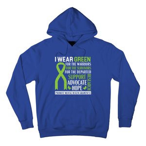 I Wear Green Tal Health Awareness Fight The Stigma Gift Hoodie