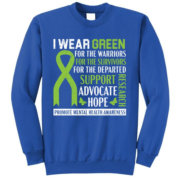 I Wear Green Tal Health Awareness Fight The Stigma Gift Sweatshirt