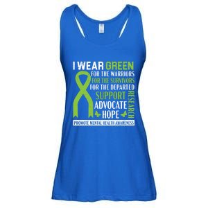 I Wear Green Tal Health Awareness Fight The Stigma Gift Ladies Essential Flowy Tank