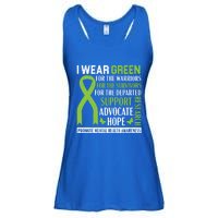 I Wear Green Tal Health Awareness Fight The Stigma Gift Ladies Essential Flowy Tank